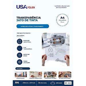 Transparencia laserjet star jt 1440 s/tarja a4 10fls - usa folien (pct.c/10)