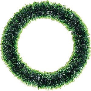 Artigo para decoracao natal guirlanda 30cm aramada verde - kit (unidade)