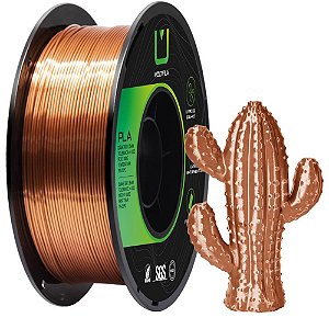 Filamento 3d pla silk cobre 1 kilo - multfila (rolo)