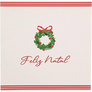 Artigo para decoracao natal guardanapo feliz natal 33cm - cromus (pct.c/20)