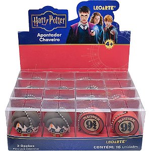 Apontador com deposito harry potter chaveiro 3d 2mod. - leonora (dp.c/16)