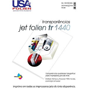 Transparencia laserjet jt 1440 c/tarja a4 10fls - usa folien (pct.c/10)