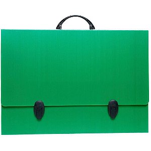 Maleta novaonda com alca a-3  verde c/fecho 3,5cm - polibras (unidade)