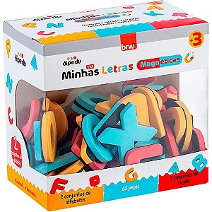Brinquedo pedagogico eva dipedu alfab+vogais imanta.62p - brw (unidade)