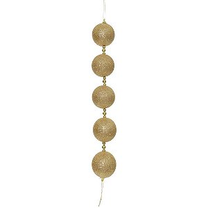 Artigo para decoracao natal bolas dec. 40cm ouro c/glitter - cromus (unidade)