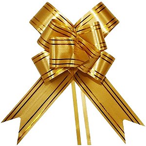 Laco pronto decorado 28mmx47cm amarelo fio dourado - make+ (pct.c/200)