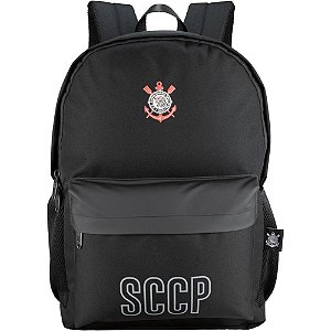 Mochila corinthians preta 3 bolsos - xeryus (unidade)