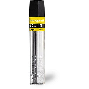 Grafite 0.9mm 2b 12tubosx 12minas - maxprint (cx.c/12)