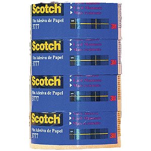 Fita para empacotamento papel liso 3777 48mmx50m marr. - 3m (pct. c/04)