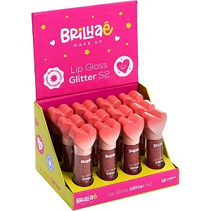 Maquiagem e beleza brilhae lip gloss glitter 4ml - brw (dp.c/12)