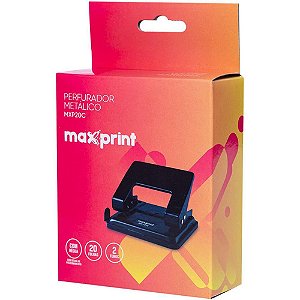 Perfurador de papel mx-p20c 2furos p/20fls preto - maxprint (unidade)