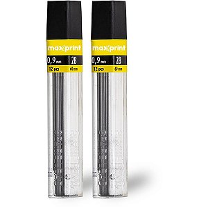 Grafite 0.9mm 2b 12tubosx12minas - maxprint (bl.c/02)