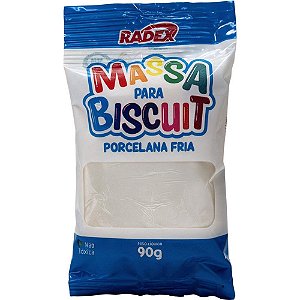 Massa de porcelana fria biscuit 90g. branca - radex (cx.c/10)