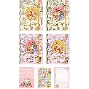 Caderno 01x1 capa dura pooh 60fls. top - tilibra (pct.c/04)
