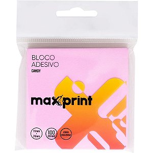 Bloco de recado autoadesivo 76x76mm medio hope candy 100f. - maxprint (unidade)