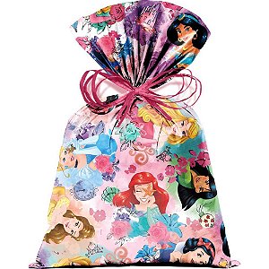 Saco metalizado 25x37cm princesas palace garden - cromus (pct.c/40)