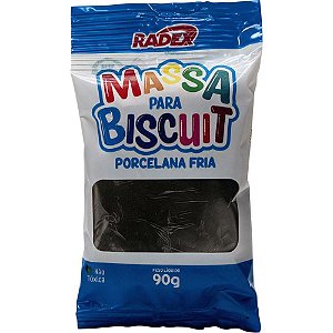 Massa de porcelana fria biscuit 90g. preto - radex (cx.c/10)