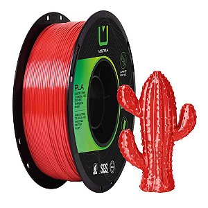 Filamento 3d pla silk vermelho - multfila (rolo)