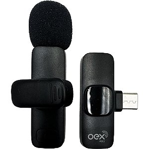 Microfone lapela type c 5v wireless - newex (unidade)