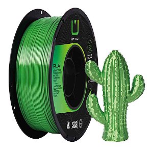 Filamento 3d pla silk verde - multfila (rolo)