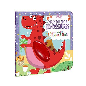 Livro infantil ilustrado toque e sinta no mundo dinossa - bicho esperto (unidade)