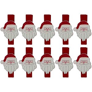 Artigo para decoracao natal miniatura preg. papai noel 3,5 - art lille (pct.c/10)