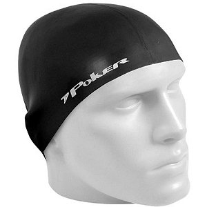 Touca para natacao silicone preta - poker (unidade)