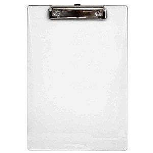 Prancheta plastica a4 pet clip de pressao cristal - dello (unidade)