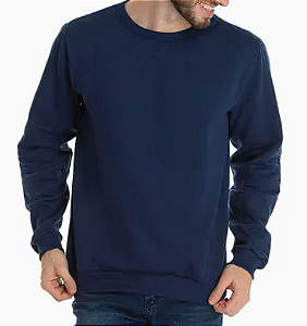 Casaco de Moletom Azul Marinho