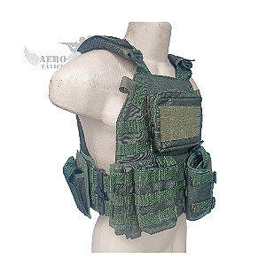 Colete Plate VERDE- SENAMIL-06 Acessórios- Com soltura rápida