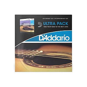 Encordoamento Daddario Violão Ultra Pack Aço Ez910 E Ej26