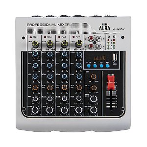 Mesa de Som Alra Music 6 Canais Usb AL-06BTW Bivolt