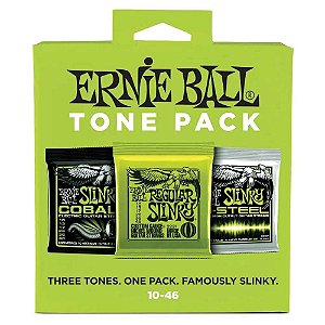 Kit 3 Encordoamento Ernie Ball Tone Pack Guitarra 010 Slinky