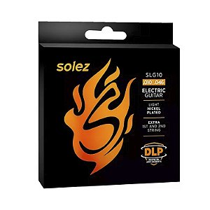 Encordoamento Guitarra Solez 010 2 Cordas Extras Slg10