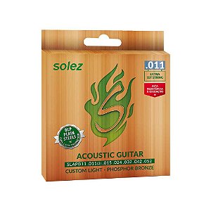 Encordoamento Violão Solez 011 Aço Phosphor Bronze Mi Extra