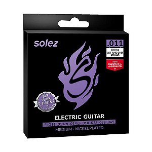 Encordoamento Guitarra Solez 011 2 Cordas Extras Slg11
