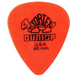 Palheta Dunlop Tortex 0.60 mm Laranja Pacote Com 12 unidades