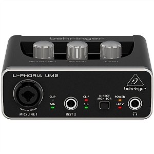 Interface Controladora De Áudio U-Phoria UM2 Behringer