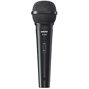 Microfone Shure Dinâmico Sv200 Com Cabo