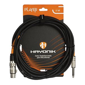 Cabo Hayonik Para Microfone Player XLR(F) P10(M) 5m