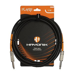 Cabo Hayonik Para Instrumentos Player P10 x P10 3m Preto