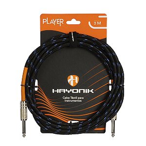 Cabo Hayonik Para Instrumentos Player Têxtil P10 x P10 3m