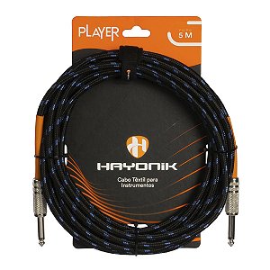 Cabo Hayonik Para Instrumentos Player Têxtil P10 x P10 5m