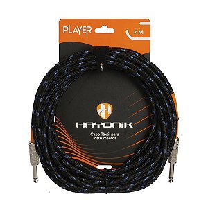 Cabo Hayonik Para Instrumentos Player Têxtil P10 x P10 7m