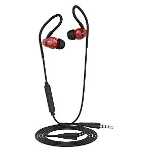 Fone de Ouvido Vokal In Ear E20 Vermelho Com Microfone