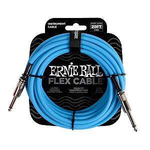 Cabo Ernie Ball Flex P10 Reto 20ft 6,10m Azul