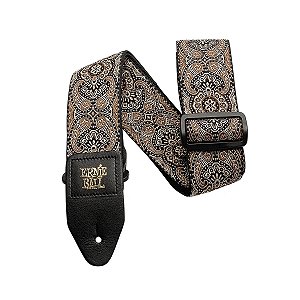 Correia Ernie Ball Jacquard Gold And Black Paisley P04163 Para Instrumentos