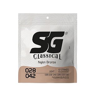Encordoamento Sg Para Violão Nylon Tensão Leve 028 042