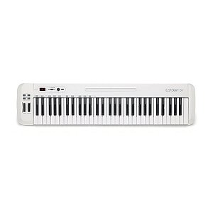 Controlador Midi Samson 61 Teclas Branco Carbon 61 USB SAKC61