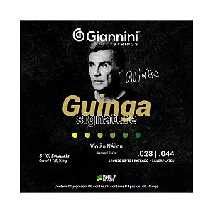 Encordoamento Giannini Violão Nylon Signature Guinga Bronze 85/15 SSCGG